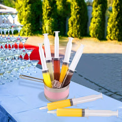 6pcs 60ML Party Jelly Syringe Large Spring BPA Washable Reusable Durable