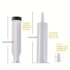 6pcs 60ML Party Jelly Syringe Large Spring BPA Washable Reusable Durable