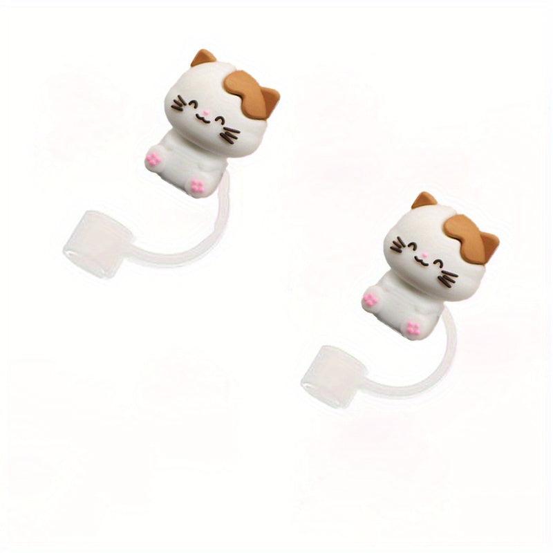 2Pcs Silicone Straw Toppers for Tumblers - Reusable Cover Caps