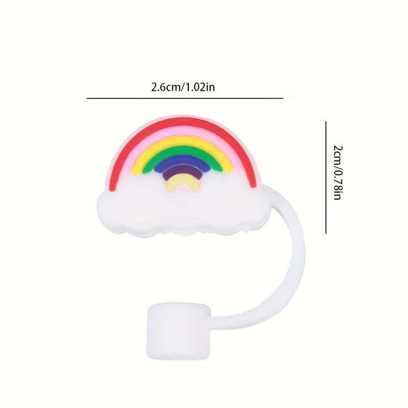 2Pcs Silicone Straw Toppers for Tumblers - Reusable Cover Caps