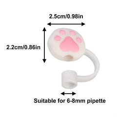 2Pcs Silicone Straw Toppers for Tumblers - Reusable Cover Caps