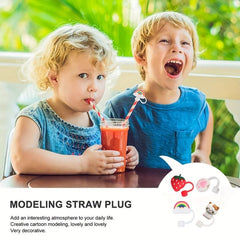 2Pcs Silicone Straw Toppers for Tumblers - Reusable Cover Caps