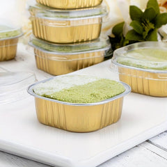 20pcs Square Foil Mini Baking Cups with Lids for Cupcake Bread Muffin