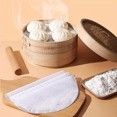 5 Pcs 28 Circular Silicone Steamer Liners Thickened Non Stick Pad