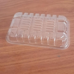 50pcs Disposable Fruit And Vegetable Tray PET Plastic Tray Supermarket Household