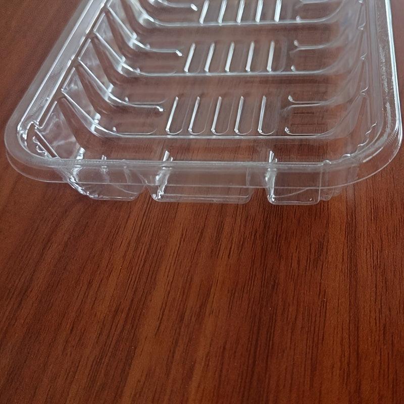 50pcs Disposable Fruit And Vegetable Tray PET Plastic Tray Supermarket Household