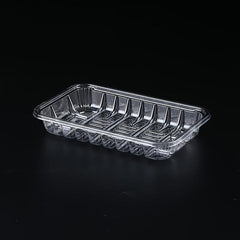 50pcs Disposable Fruit And Vegetable Tray PET Plastic Tray Supermarket Household