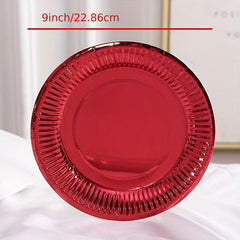 Colorful Disposable Paper Plates - Pack of 20