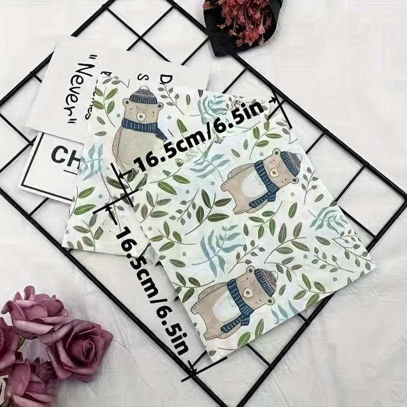 Bear Style Printed Napkin 20 Sheets Pack for Party or Wedding