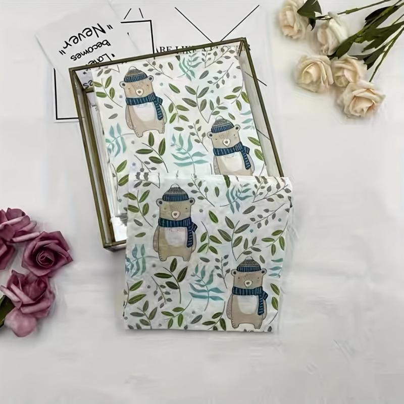 Bear Style Printed Napkin 20 Sheets Pack for Party or Wedding