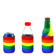 5pcs Rainbow Bar Beer Cup Cover 12oz Thermal Insulation Foldable Portable