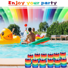 5pcs Rainbow Bar Beer Cup Cover 12oz Thermal Insulation Foldable Portable