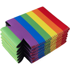 5pcs Rainbow Bar Beer Cup Cover 12oz Thermal Insulation Foldable Portable