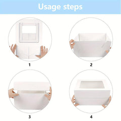10pcs 30-48cm Cake Box with Window for Cookie Pastry Pie Baking