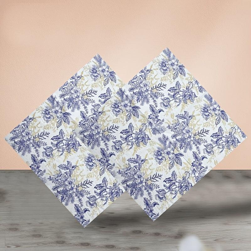 20pcs Disposable Floral Paper Napkins 33.02cm Party Printing Napkin