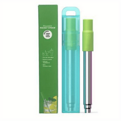 Stainless Steel Telescopic Straw with Silicone Nozzle
