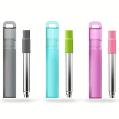 Stainless Steel Telescopic Straw with Silicone Nozzle