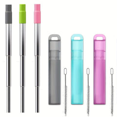 Stainless Steel Telescopic Straw with Silicone Nozzle