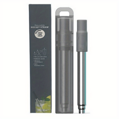 Stainless Steel Telescopic Straw with Silicone Nozzle