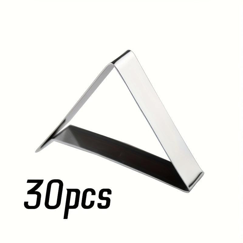 30pcs Stainless Steel Tablecloth Clips for Picnics Weddings