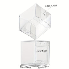 Clear Single Cake Pop Box With Hole 4X4X5.08cm Treat Boxes Small Gift Boxes