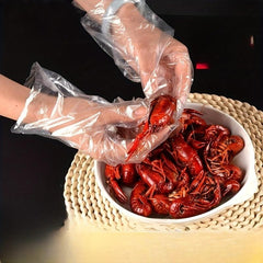 10pcs Transparent Disposable Gloves Waterproof For Kitchen Supplies