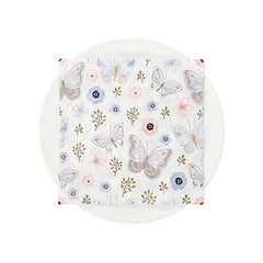 20Pcs Disposable Party Print Napkins Floral Butterfly Soft Absorbent Napkins