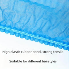 40pcs Disposable Head Cover Non-woven Strip Hat Dustproof Cap