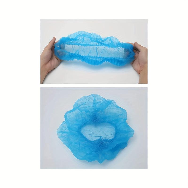 40pcs Disposable Head Cover Non-woven Strip Hat Dustproof Cap