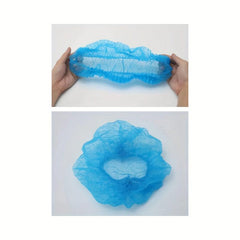 40pcs Disposable Head Cover Non-woven Strip Hat Dustproof Cap