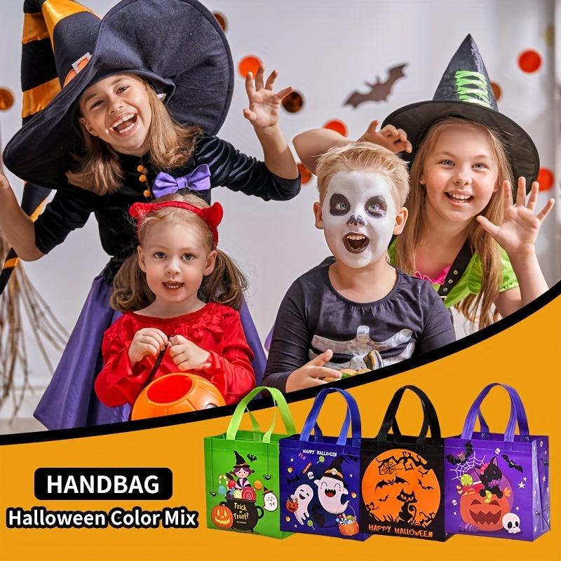 12pcs Halloween Trick Or Treat Bags Halloween Tote Bags With Handles