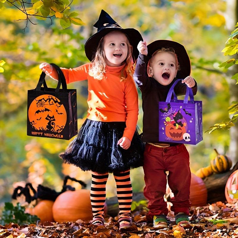 12pcs Halloween Trick Or Treat Bags Halloween Tote Bags With Handles