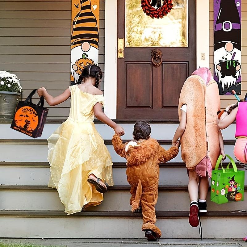 12pcs Halloween Trick Or Treat Bags Halloween Tote Bags With Handles