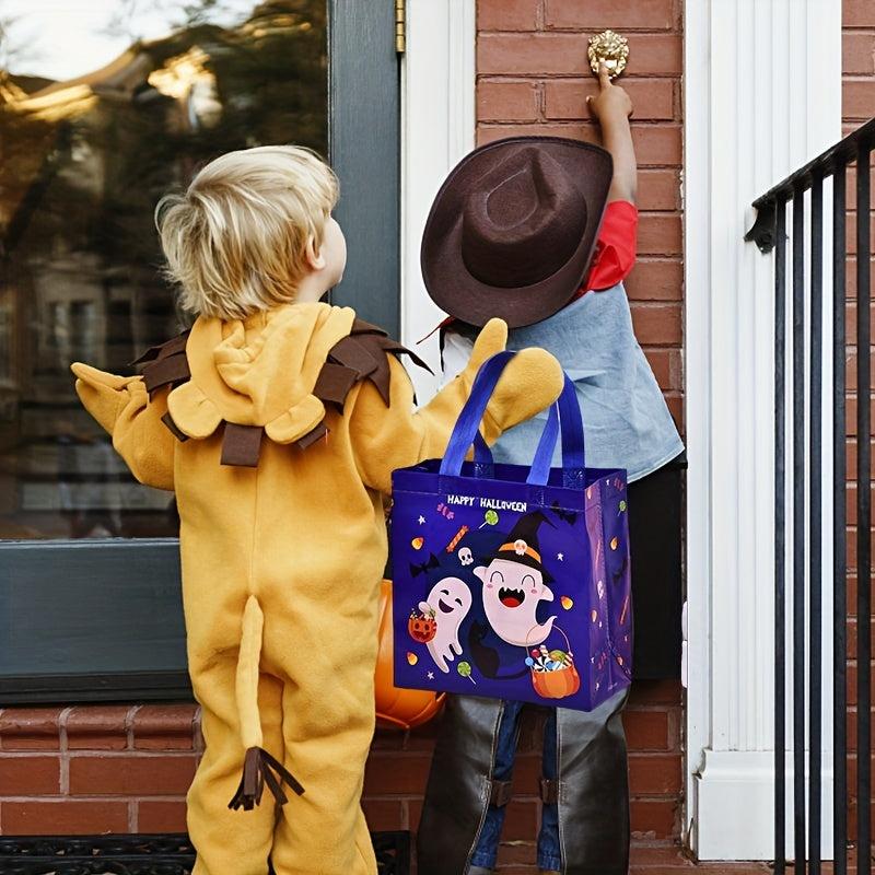 12pcs Halloween Trick Or Treat Bags Halloween Tote Bags With Handles