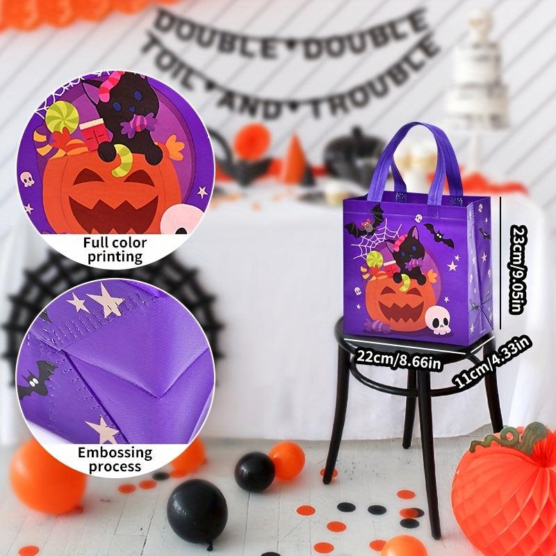 12pcs Halloween Trick Or Treat Bags Halloween Tote Bags With Handles