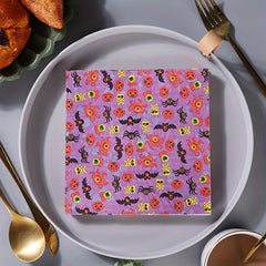 20pcs Halloween Square Napkins - Disposable Paper Party Printed Napkin