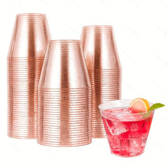 50-100pcs 9oz Transparent Plastic Disposable Cups Heavy-Duty Wedding Reusable