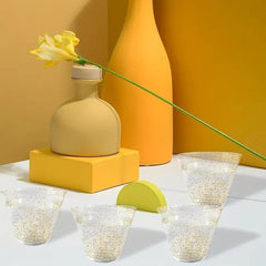 50-100pcs 9oz Transparent Plastic Disposable Cups Heavy-Duty Wedding Reusable