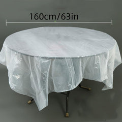 10pcs Clear Waterproof Disposable Plastic Tablecloth