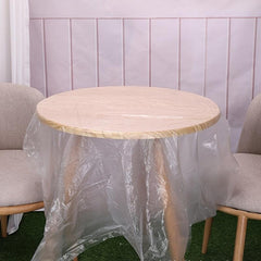10pcs Clear Waterproof Disposable Plastic Tablecloth