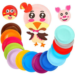 20Pcs Colorful Paper Dinner Plates 17 78 Cm