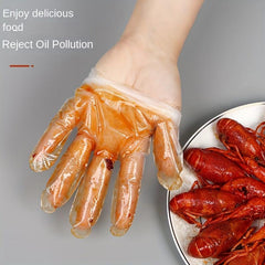 100pcs Food Transparent Disposable Gloves for Dishwashing and Beauty