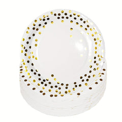 50 Pink Pastel Dots Paper Plates 22 Dessert Cake Bulk Party