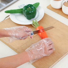 100pcs Food Transparent Disposable Gloves for Dishwashing Beauty Kitchen