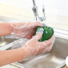 100pcs Food Transparent Disposable Gloves for Dishwashing Beauty Kitchen