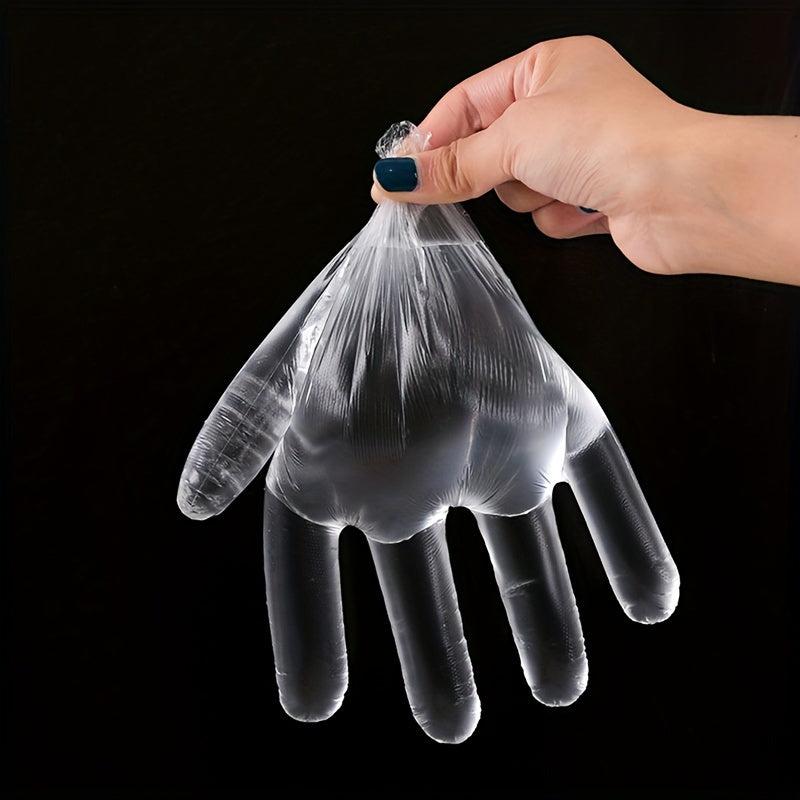 100pcs Food Transparent Disposable Gloves for Dishwashing Beauty Kitchen