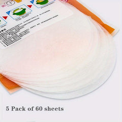60Pcs Food Paper Absorption Membrane Pads 20 Cm Diameter Blotting Sheets