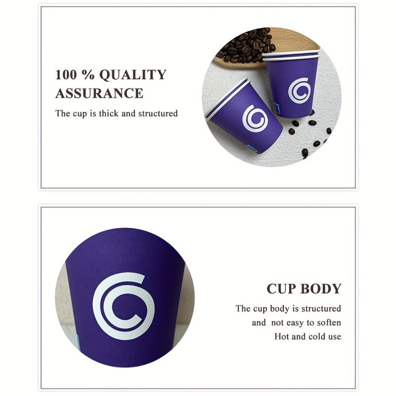 50PCS 7oz Christmas Disposable Paper Cup, Suitable for Various Beverages