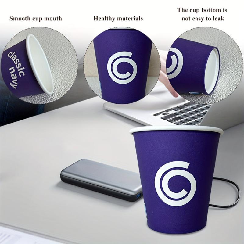 50PCS 7oz Christmas Disposable Paper Cup, Suitable for Various Beverages