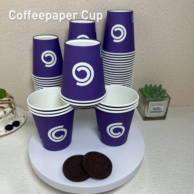50PCS 7oz Christmas Disposable Paper Cup, Suitable for Various Beverages
